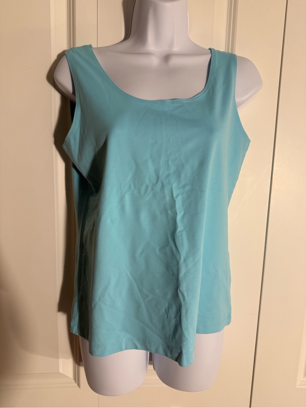 Chico's Aqua Scoop Neck Tank Top